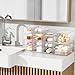 Acrylic Makeup Organizer with 17 Drawers, 4 Pack Clear Bathroom Counter Organizer for Palettes, Cosmetic, and Beauty Supplies,Ideal for Vanity, Cabinet,Desk Organization