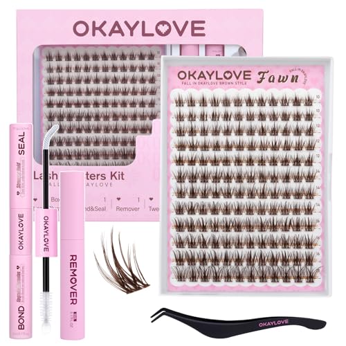 OKAYLOVE FAWN Brown Lash Clusters Kit