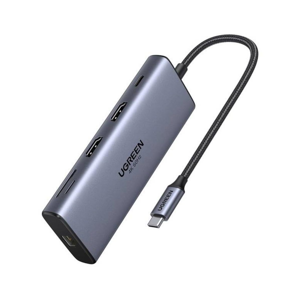 UGREEN Hub 10-en-1 USB-C 2HDMI 4K60Hz 2USB-C3.2 USB-A3.2 USB-A3.0 RJ45 SD TF PD100W