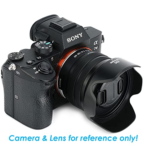 JJC LH-S2860 Black Petal Tulip Lens Hood Shade, Compatible with Sony FE 28-60mm f/4-5.6 Lens and Sony E PZ 16-50mm f/3.5-5.6 OSS Lense miniatura 3