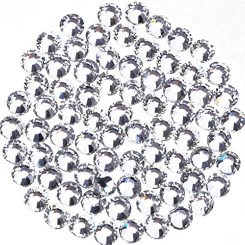 Image of 4500 Pieces Hot Fix Glass Flatback Rhinestones HotFix Round Crystal Gems (Crystal Clear, SS6)