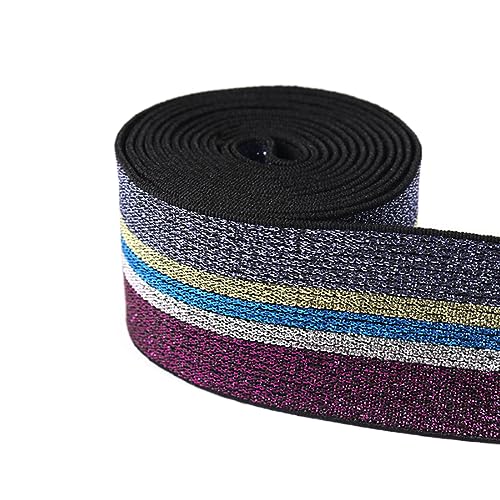 Michass Glitzer Gummiband Gummibänder Elastische Bänder Breite 25mm, 40mm...
