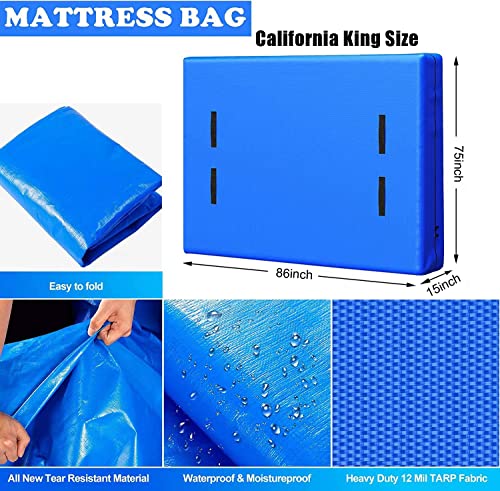 Bestage Mattress Bags Covers for Moving and Storage(Cali King Size),Mattress Cover Bags for Moving- Heavy Duty,Mattress Protector for Moving,Mattress Bags for Storage,Moving Bags,Moving Supplies by Bestage - Image 2