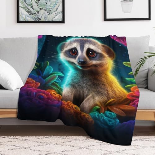 Couverture suricate impression 3D pour des soirées cocooning sur le canapé - 3
