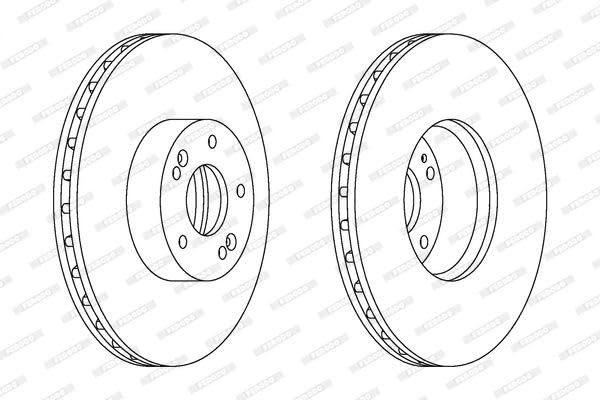 2x FERODO Disco de freno Delantero Ø321mm Altura: 49mm Espesor: 27,5mm Corona de Agujeros - Ø: 114,3mm ventilado DDF1631