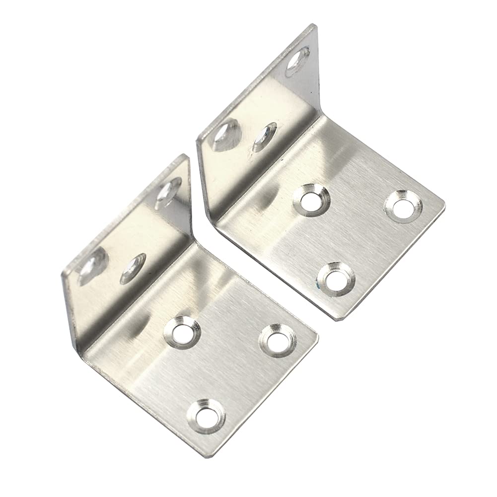 DGOL 6 pcs 1-1/2 x 1-1/2 x 1-1/2 inch Stainless Steel Corner Bracket, Square Shaped Joint Right Angle Braces with 36 pcs Screws-picture-15