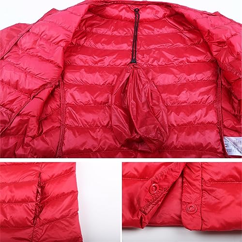 Autumn Spring Ultra Light Down Jacket Women White Duck Down Coat Collarless Warm4