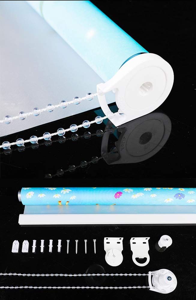 Stores enrouleurs occultants - Motif floral - Solution d'économie d'énergie de la lumière pour salon, chambre à coucher, chambre d'enfant