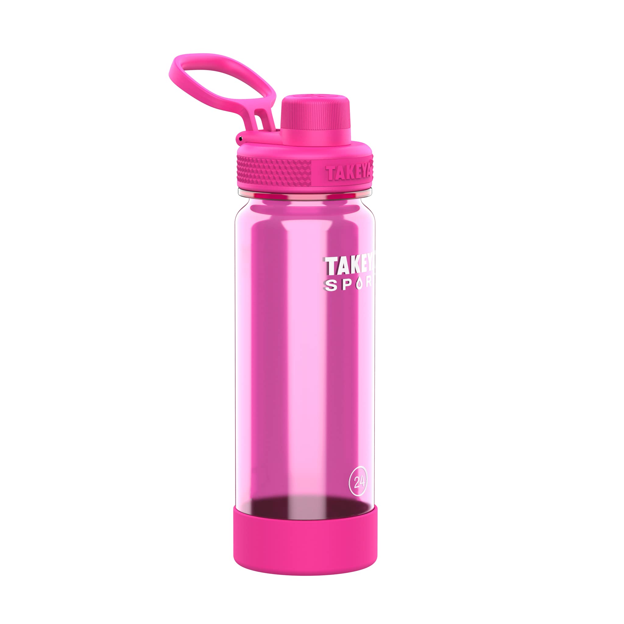 Takeya Sport Tritan-Kunststoff-Wasserflasche mit Auslaufdeckel, Premium-Qualität, BPA-frei, 680 ml, Pink Sweep