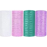 Set of 4 Decorative Mesh Rolls! 4 Assorted Easter Themed Colors! - 6