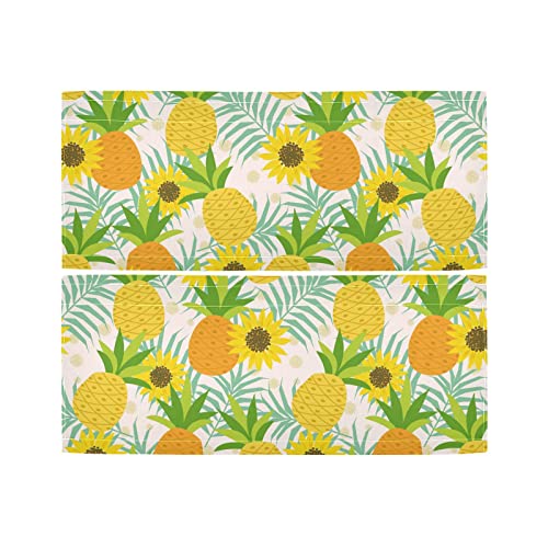 Innewgogo Sunflower Pineapple Short Kitchen Curtains 36 Inches Long Kitchen Window Curtains Set Of 2 Small Kitchen Drapes Tier Window Curtains For Bathroom Laundry, 57"X36" #TOP2