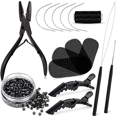NEWISHTOOL Hair Extension Beading Kit with Tools