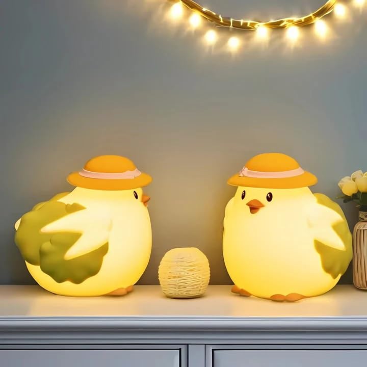 Image of Desidiya Chicken Rechargeable Silicone Night Lamp - Farm Animal Lamp, Kids Night Light, Nursery Decor, Birthday Gift, Silicone LED Light