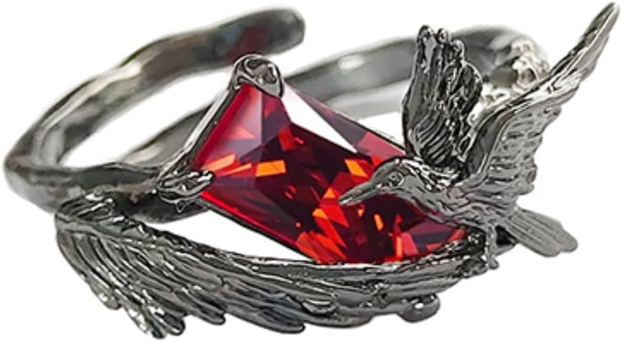 Image of figurine 3Pcs Gothic Rings, Rings for Man, Gothic Jewellery for Men and Women, Dark Aesthetic Rings for Daily Goth Fashion and Music Events