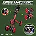 Tivor 4 Wheel Golf Push Cart - Aluminum Frame Lightweight, One-Step Foldable Compact Design, Portable Golf Bag Caddy with All-Terrain Wheels,red