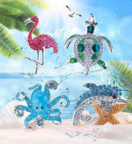Set de Imanes Decorativos de Playa con Delfín Plata y Animales miniatura 2
