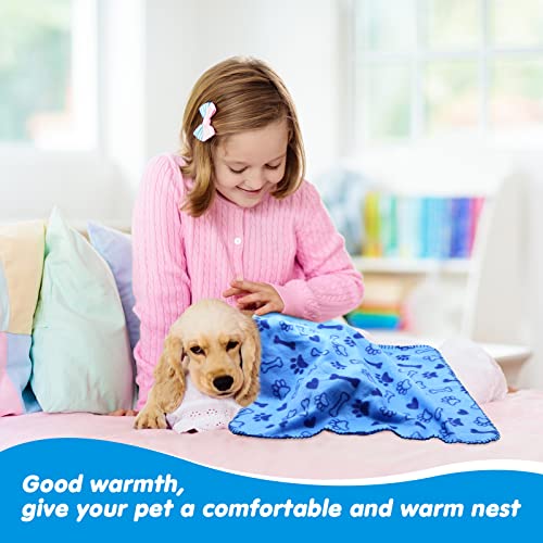 Chumia 28 Pieces Puppy Blanket Bulk Small Fleece Pet Blanket for Puppy Dogs Kitten Cats Pets Soft Warm Paw Print Sleep Mat Bed Covers, 28 Styles(23.6 x 27.6 Inch) - Image 6