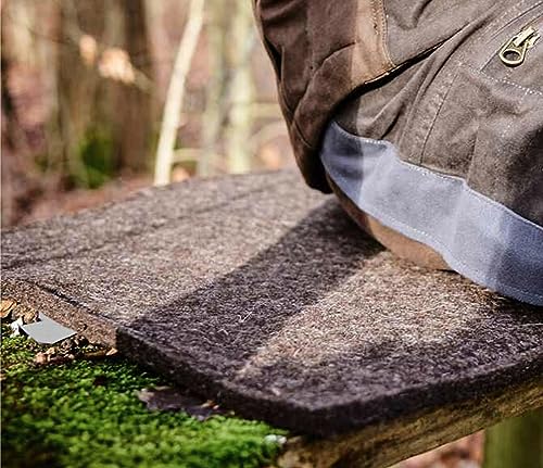 K&S Outdoors Sitzkissen Ansitzkissen Jagd Outdoor Trekking Camping aus Nadelfilz mit Trageriemen, 40 x 50 cm, Braun (Nadelfilz Braun)