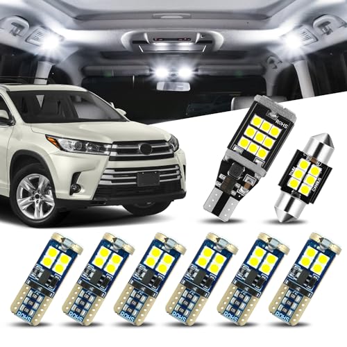 Kit 8 Lámparas LED Interior Auto 12V 5500K miniatura 1