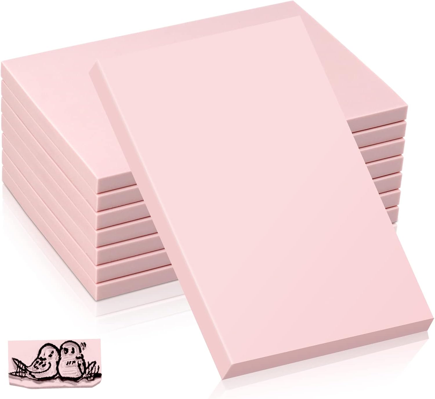 UPlama 8 Pcs Pink Rubber Carving Linoleum Blocks Rubber