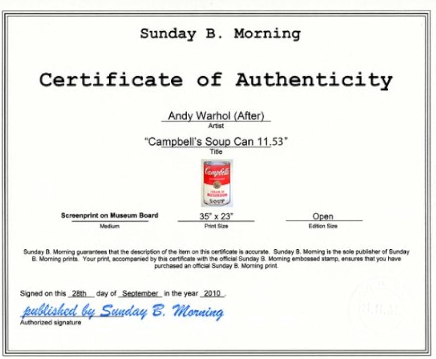 Amazon.co.jp: ポスター アンディ ウォーホル Sunday B Morning