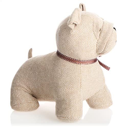 COM-FOUR® Türstopper - schwerer Türhalter - süßes Hundedesign - funktionelles Wohnaccessoire - Stopper für Fenster und Türen, optimal bei Durchzug (Hund Bella)