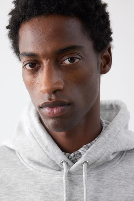 Image of Casual Fleece Hoodie Sweatshirt Solid Hooded Collar Drawstring Long Sleeve Pullover for Men & Women