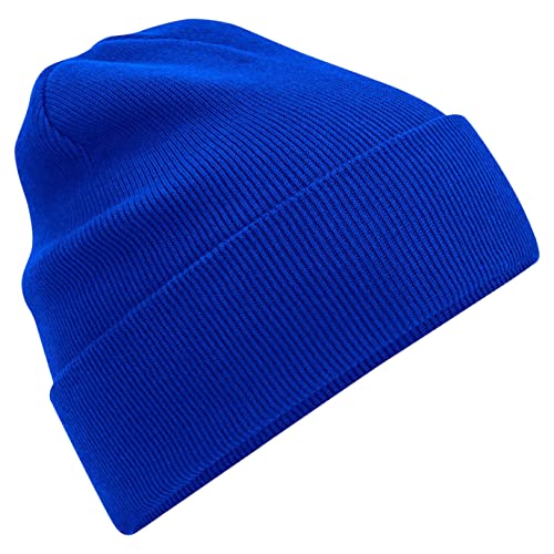 Beechfield - Organic Cotton Original Cuffed Beanie - Bright Royal - One Size