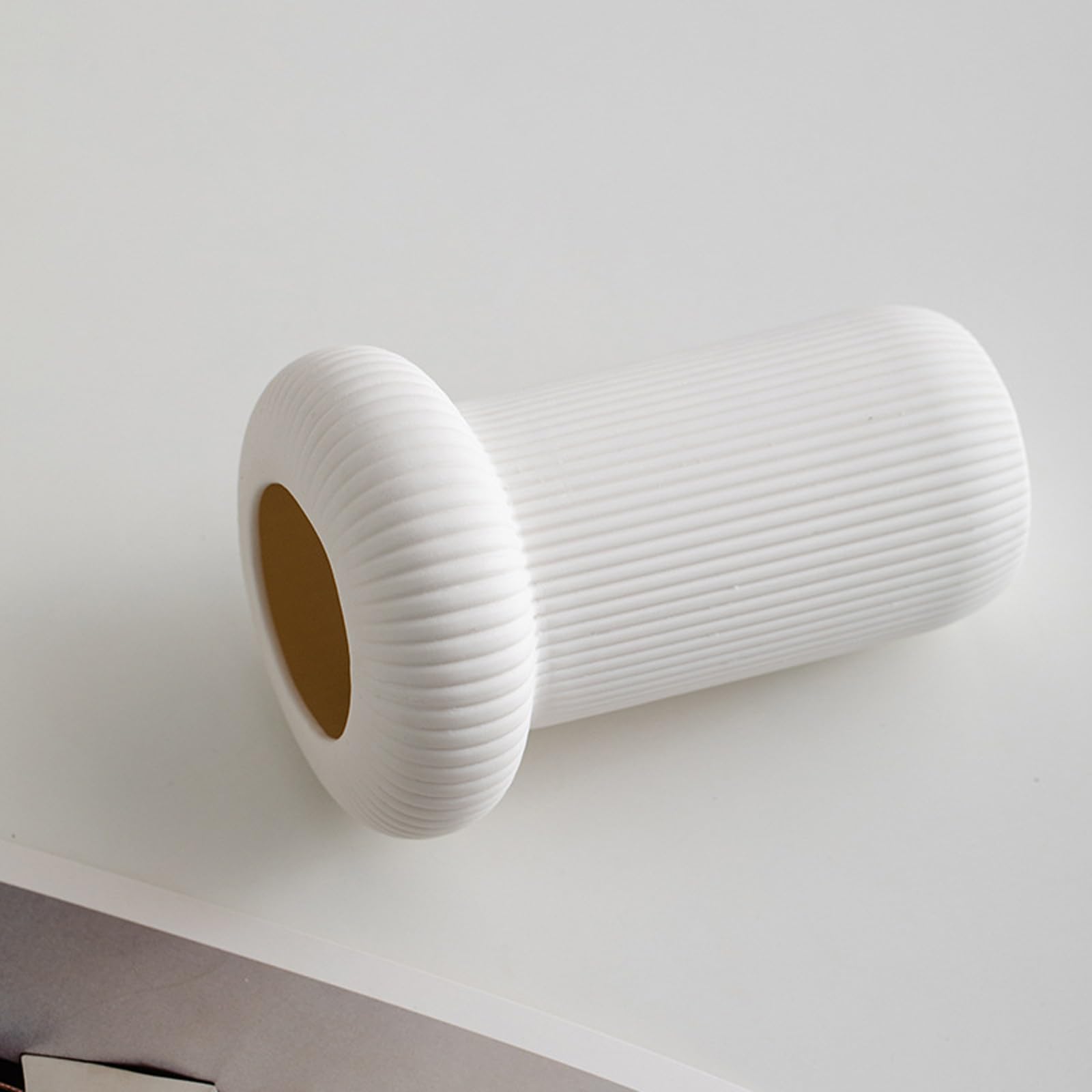 Pasiasty ceramiczny wazon nieregularny geometryczny wazon biały wazon suszone kwiaty salon biurko hol wejściowy,Black b