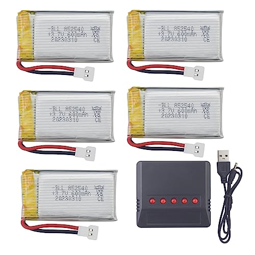 sea jump Lipo Battery Charger+5Pcs 3.7V 600mAh Battery 5in1