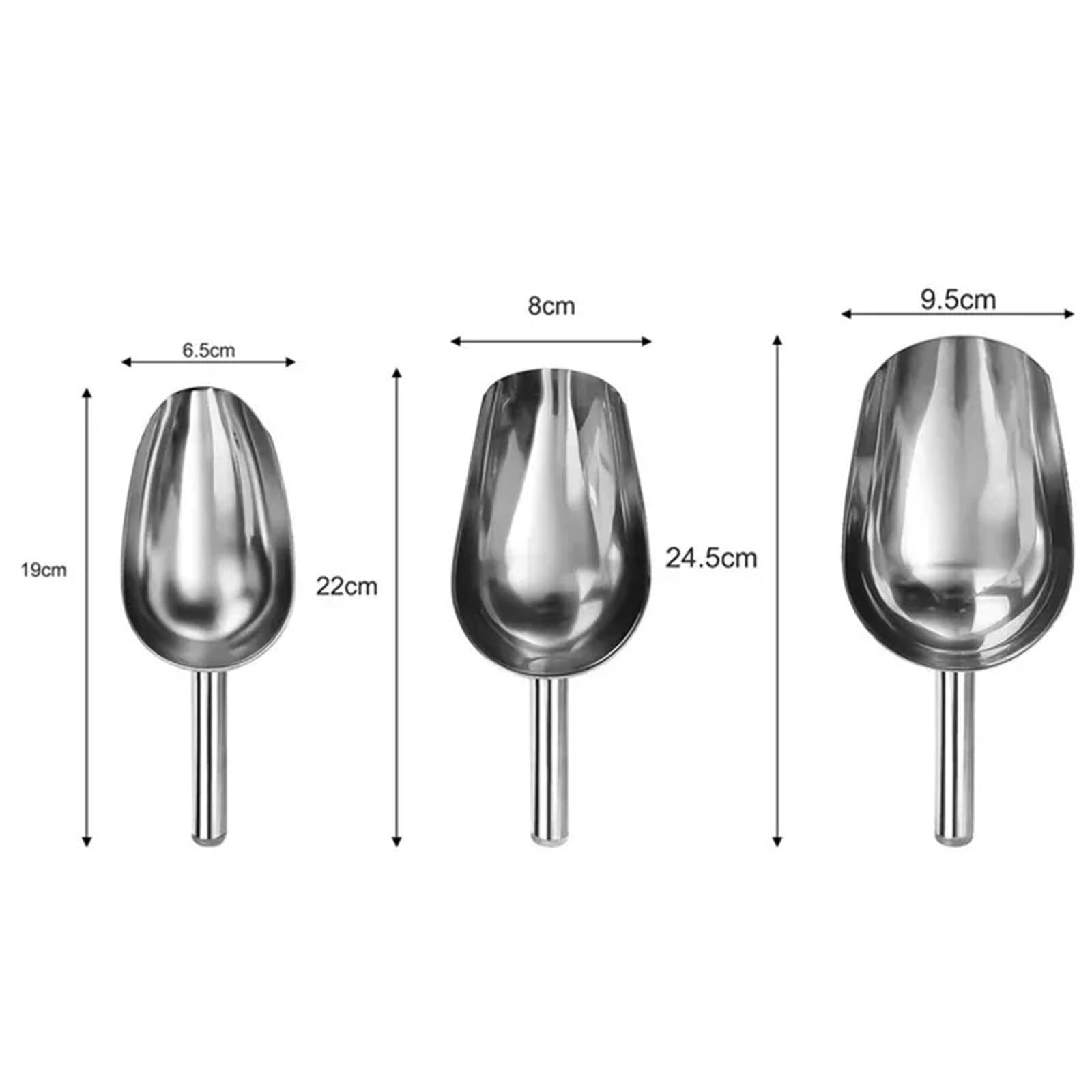 2 jeux (6 pièces) de pelles à glace en acier inoxydable Pour Cuisines