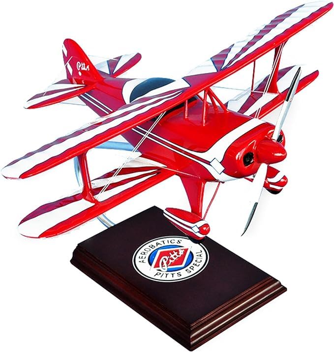 Curtis Pitts S-2 Special Light Aerobatic Biplane Desktop Display Airplane Model Scale:1/16