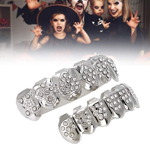 Tandheelkundige Grills, Tanden Set Hip Hop Bling Tanden Decoratie Voor Halloween Party Gift(Zilver) - Image 4