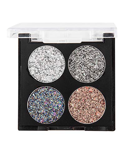 Emirde 4 Color Diamond Eyeshadow Palette, Matte Glitter Highly Pigmented Professional Makeup Eye Shadow, Five-Pointed star stage makeup Long Lasting Waterproof Cosmetic Eye Shadow Palette