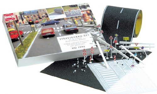 Busch Environnement - BUE7096 - Modélisme Ferroviaire - Assortiment Route & Accessoires - Echelle HO