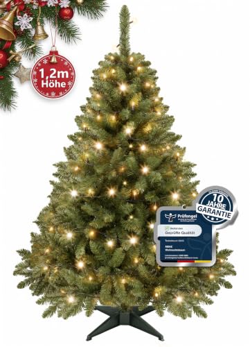 4smile künstlicher Weihnachtsbaum mit Beleuchtung 120 cm, TESTSIEGER – Ansicht 1