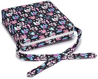 BTSKY Baby Toddler Kid Infant Demountable Adjustable Washable Booster Seat with Straps Dining Chair Chair Pads Chair Increasing Cushion Travel Storage (Elephant)