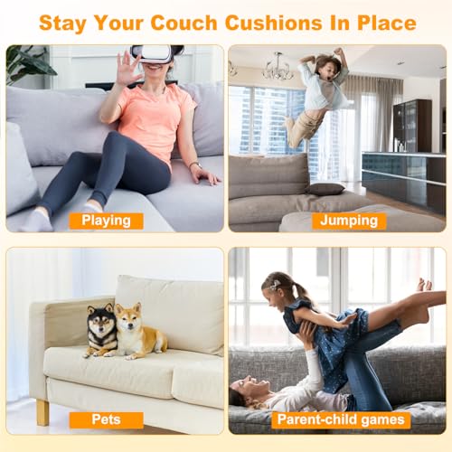 4.4 " X 18.5 Feet Heavy Duty Strips with Adhesive, Nylon Strips Tape Roll, Prevent Couch Cushions, Patio Cushions, Carpets, Mattresses Sliding, Picture Wall Hanging, No Punching Wall Mounting, Black — view 5