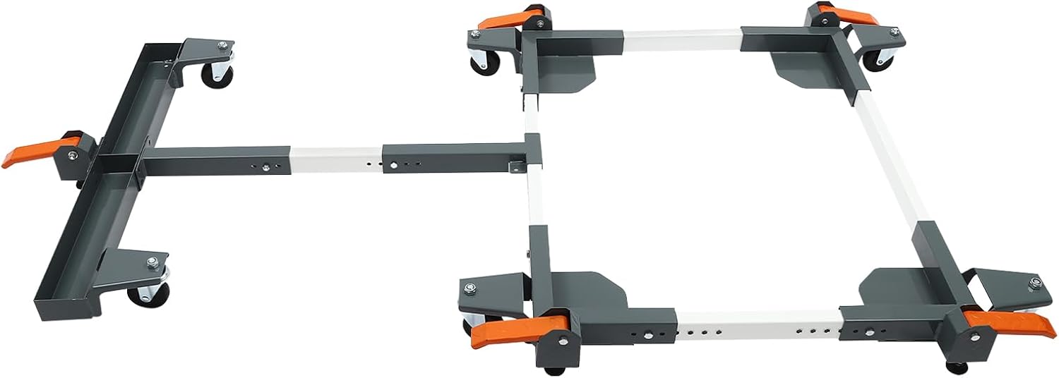 Adjustable Mobile Base, Mobile Tool Base Capacity of 600 lb Gray (3" Casters + 4 Positioning with Extension) for Small Mechanical Equipment as Well as Home Appliances