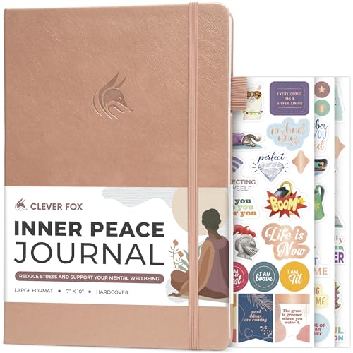 Clever Fox Inner Peace & Anxiety Journal for Women, Wellness Rose Gold