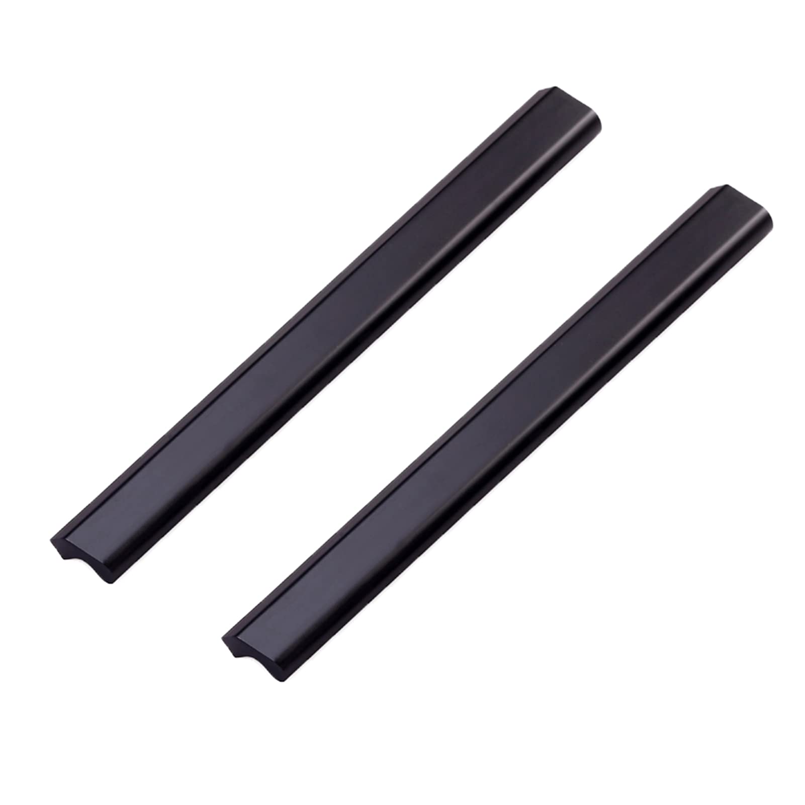 Lqzaxsrdr Black Concealed Drawer Handles, Concealed Cupboard Handles Drawer Pulls Door Levers 2 Pack Alum Alloy Multiple Sizes(Hole Distance 224Mm)