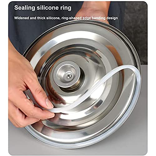 WSAH Bidon de Lait en Acier Inoxydable/Seau de Seau à vin/Stockage de récipients liquides/boîte à thé avec Couvercle scellé en Silicone,100L - Image 5