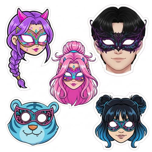 Image of Wanna Party Kpop Demon Hunters Birthday Decoration- Pack of 5 Kpop Party Props for Boys & Girls