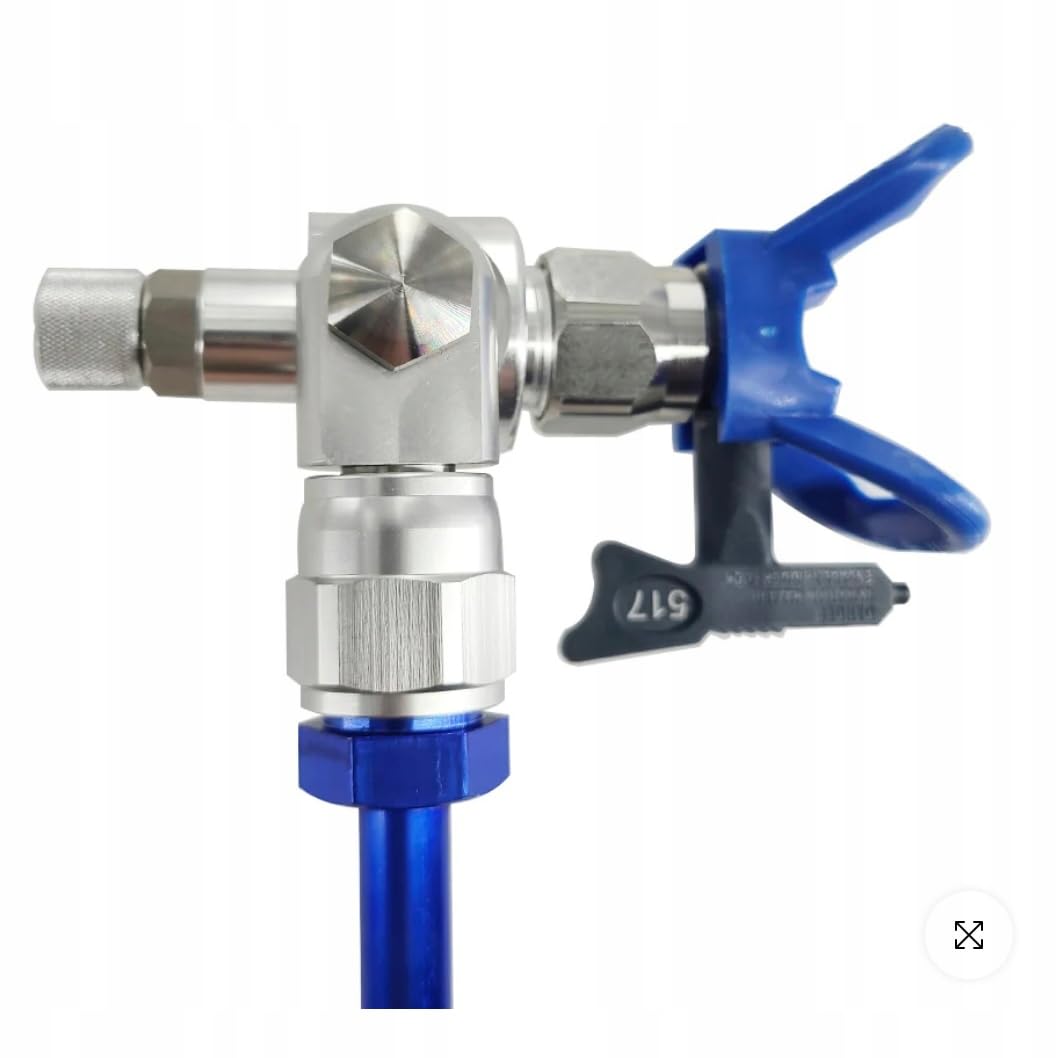 Zenthril HyperElite CleanShot zawór malarski z dyszą natryskową 517 i ochroną, kompatybilny z pistoletami 7/8", 248 barów, obrót o 180°, akcesoria do urządzeń malarskich