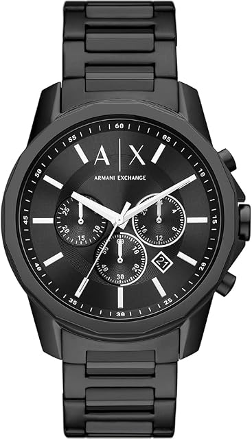 Armani Exchange Men's Chronograph, Stainless Steel Watch, 44mm case size