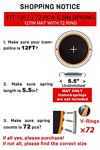 image for Jump Tastic Trampoline JumpTastic 127in Trampoline Mat, Fits 12Ft Fram