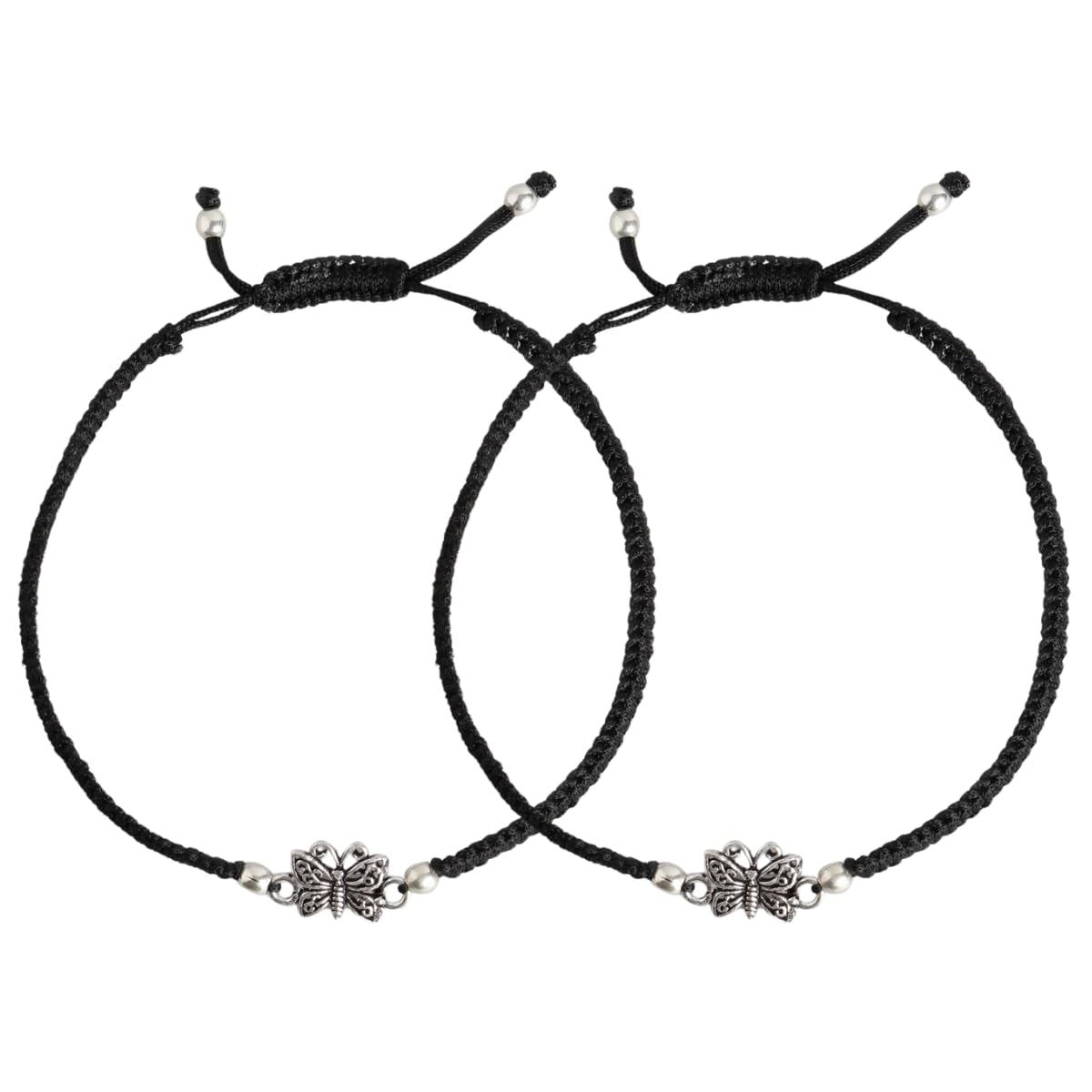 zavya 925 Sterling Silver Modest Butterfly Rhodium Plating Thread Anklet (Pair) | Gift for Women & Girls | With Certificate of Authenticity & 925 Stamp-picture-19