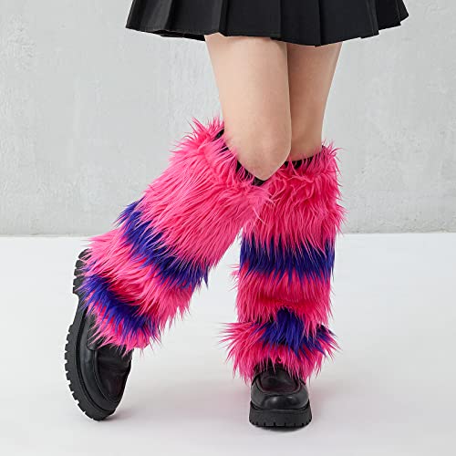 Muineobuka Women Girls Japanese Lolita Leg Warmers Harajuku Gothic Knit Long Socks Winter Goth Boot Gaiters Clubwear3