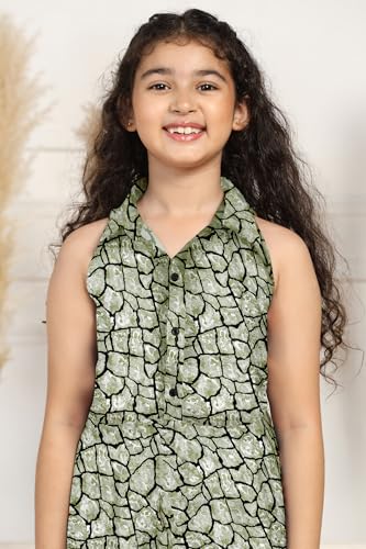 Image of Fashion Dream Girls Rayon Dress for Girls (FDGFRK00468 OLV 36 Olive 11-12 Years)