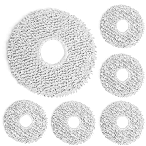 6 Stück Wischtücher Ersatzteile für Dreametech L10 Ultra / L10s Pro / L10s Ultra / L10 Prime / L20 Ultra / X40 Ultra/Xiaomi X20+ Staubsauger, Waschbaren Mikrofaser Nasses Wisch-Pads Zubehör